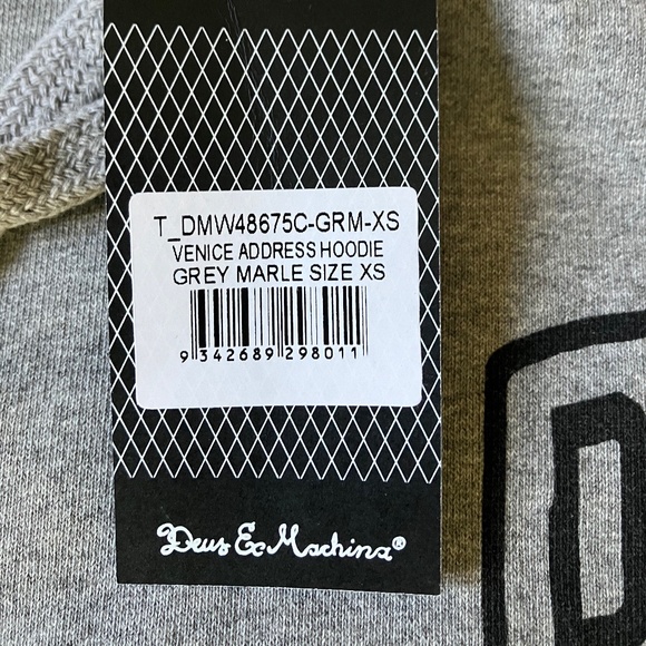 NWT - Deus Ex Machina Venice Address Hoodie Grey XS - Picture 10 of 12